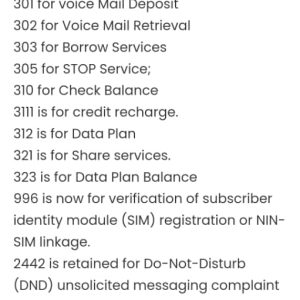 2023 Unified USSD codes for MTN, GLO, AIRTEL AND 9MOBILE 